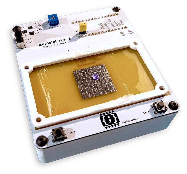 Photo of µDropplet in use